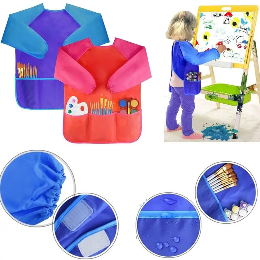Tablier de peinture imperméable pour enfants, bavoir de cuisine, art de la pâtisserie, artisanat, en
