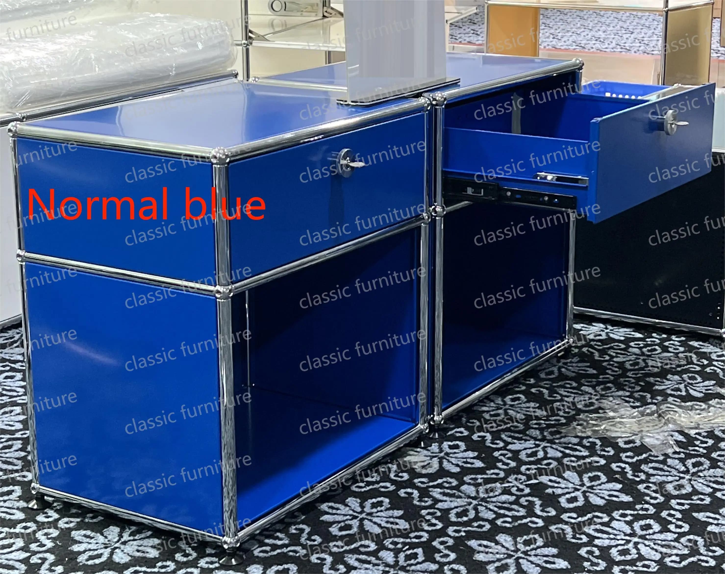 Meubles modulaires personnalisés en métal et acier inoxydable, armoire de rangement, buffet, étagère