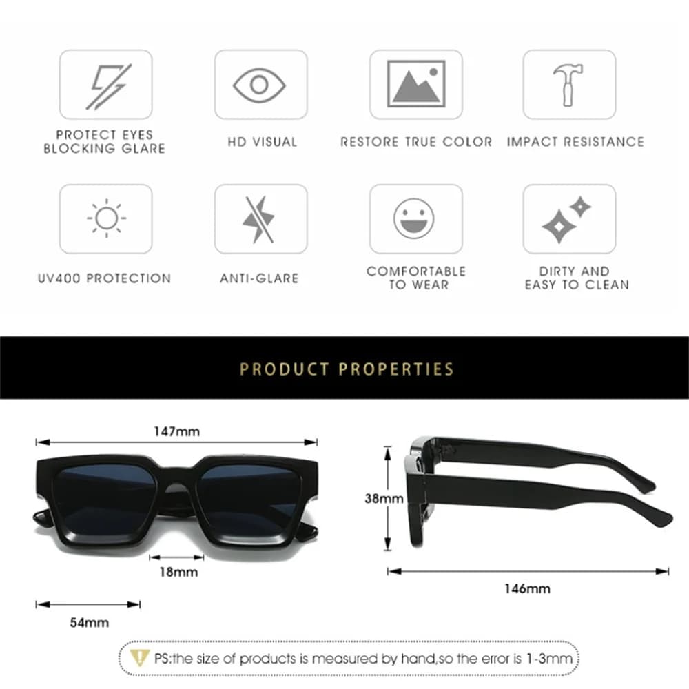KLASSNUM hommes cadre carré lunettes de soleil 2026 marque de luxe concepteur lunettes de soleil rét