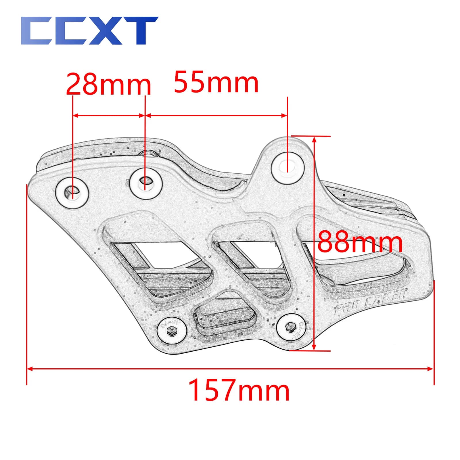 Guide coulissant de chaîne de bras oscillant de moto, Guide de chaîne à rouleau inférieur, protectio
