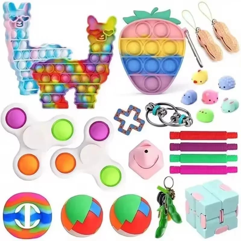 Jouets Fidget aléatoires, paquet de cadeaux mystère, boîte Surprise 300, ensemble de Fidget différen