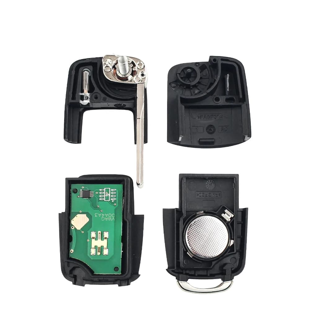 KEYYOU Clé à distance de voiture à 2 boutons 1J 0959753 AG 5FA 008399 -00 pour Seat Arosa Cordoba Ib