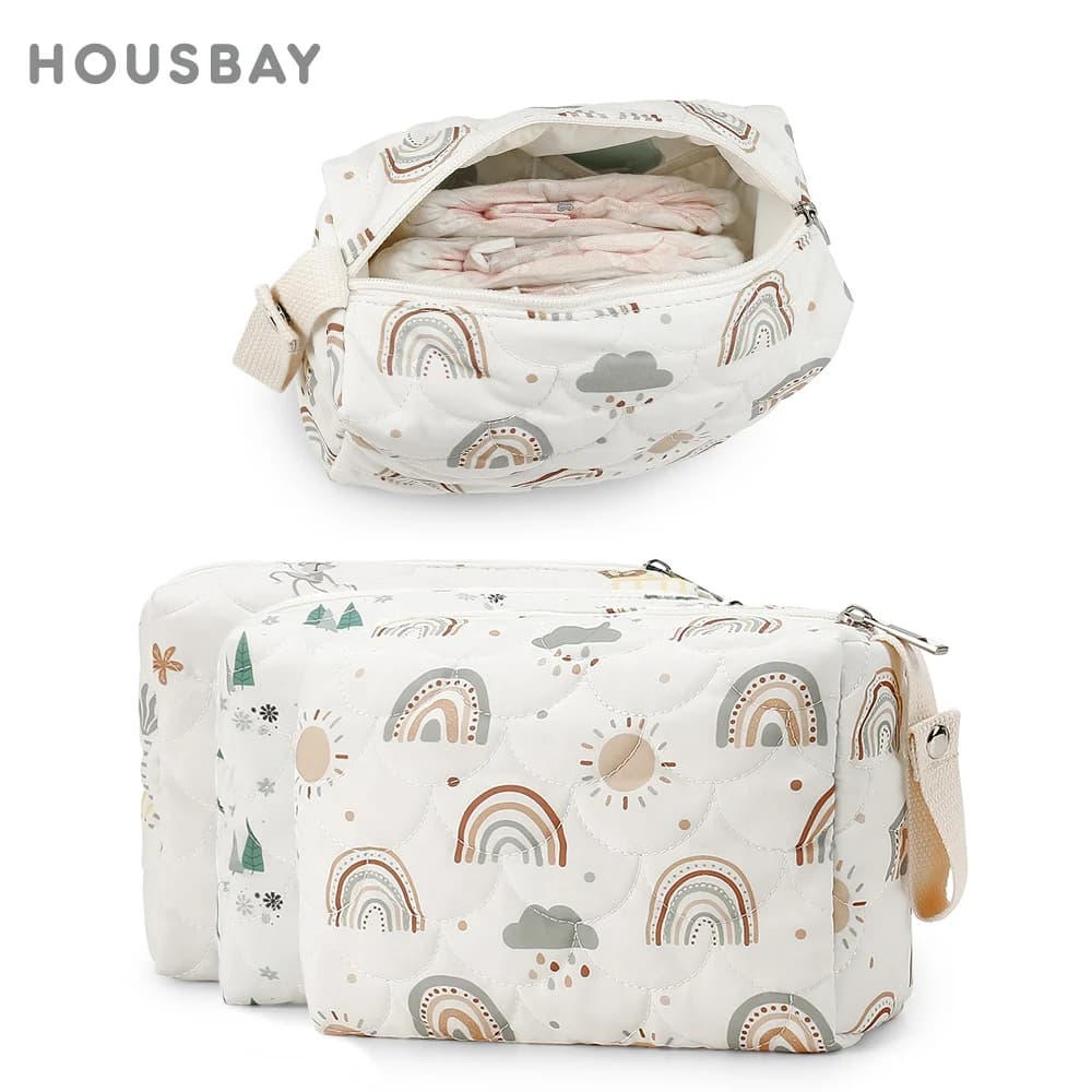 Sac à couches imperméable pour bébé, sac à couches réutilisable, sac à main de rangement humide/sec 