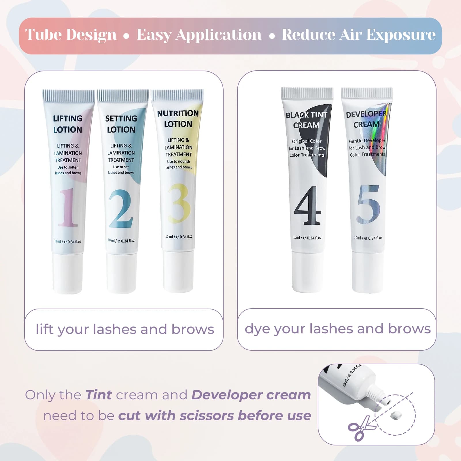 Kit de teinture et de permanente pour cils et sourcils PERMANIA, noir naturel, traitement de lifting
