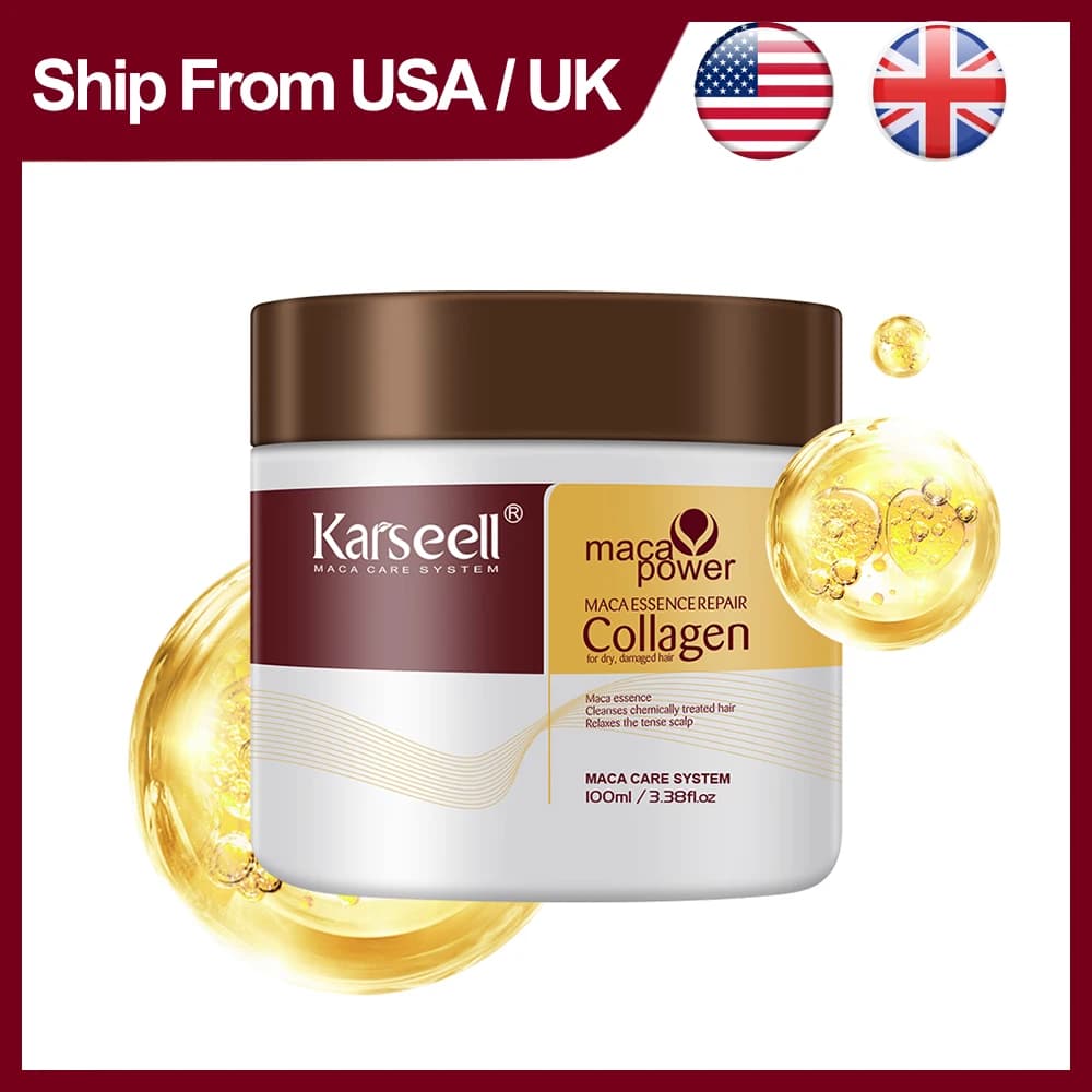 Karseell 100ML masque capillaire au collagène réparation profonde dommages huile d'argan traitement 