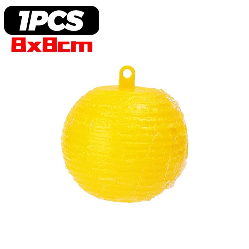 Piège à mouches des fruits en forme de boule, attrape-moucherons suspendu, boule collante adhésive p