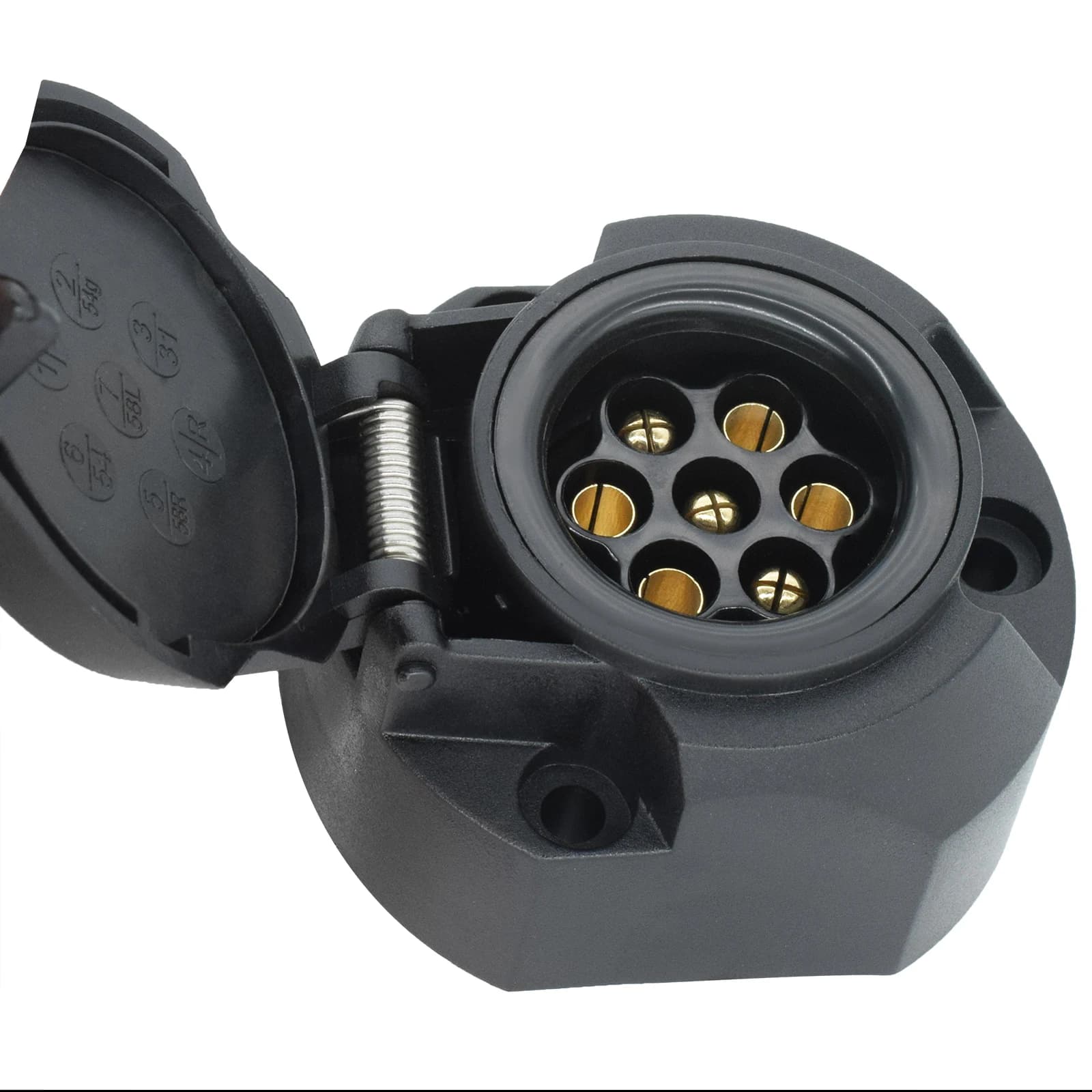 Prise de remorque européenne 7 broches 12V + adaptateur de connecteur électrique de barre de remorqu