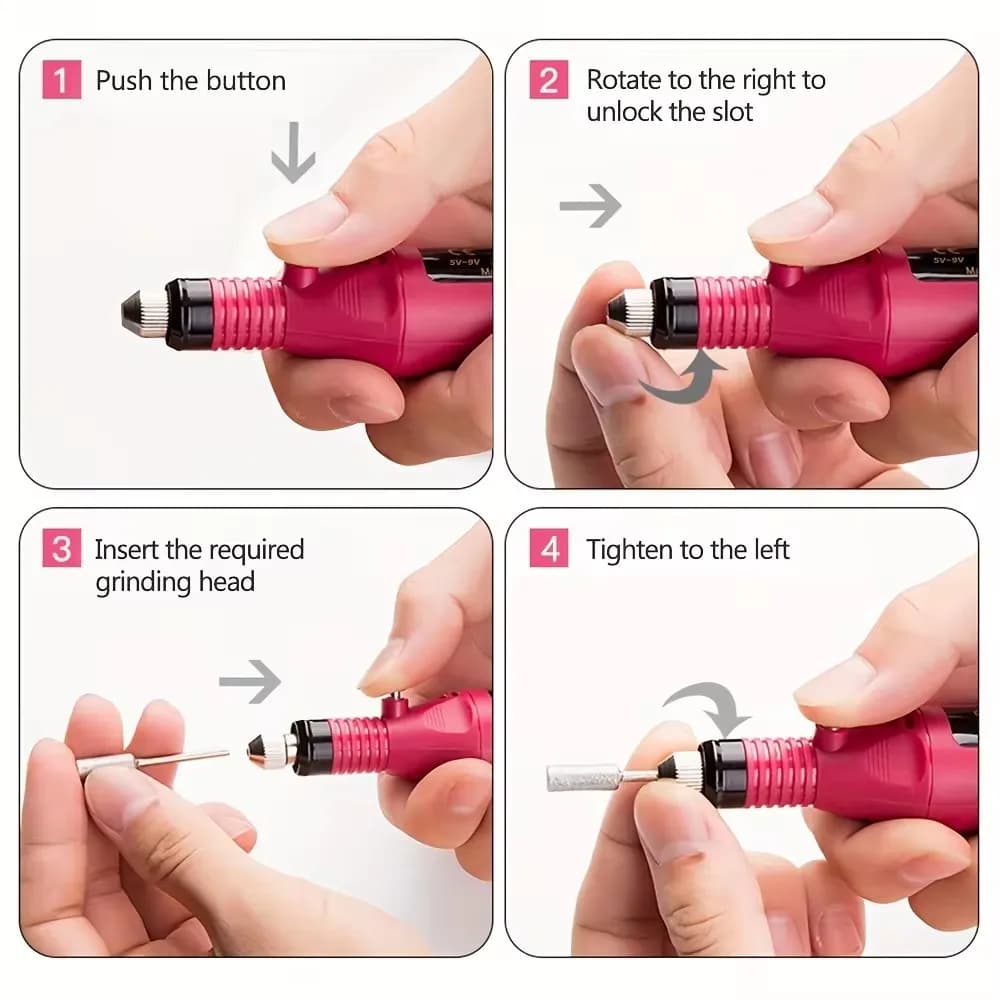 LINMANDA ensemble de manucure USB perceuse à ongles électrique Kit de lime de vernis avec lampe à LE