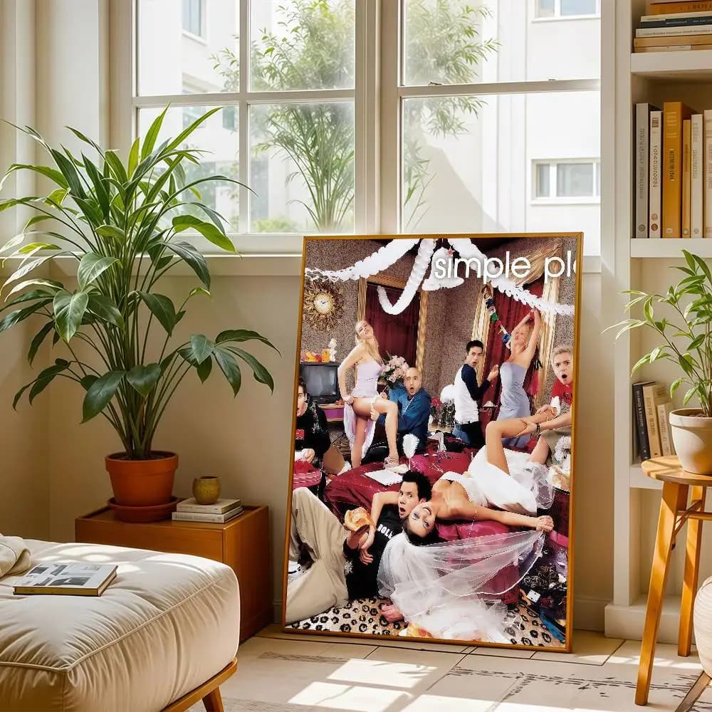 Affiche murale de groupe de rock S-Simple Plan, cadeaux décoratifs adaptés pour les maisons, les cha