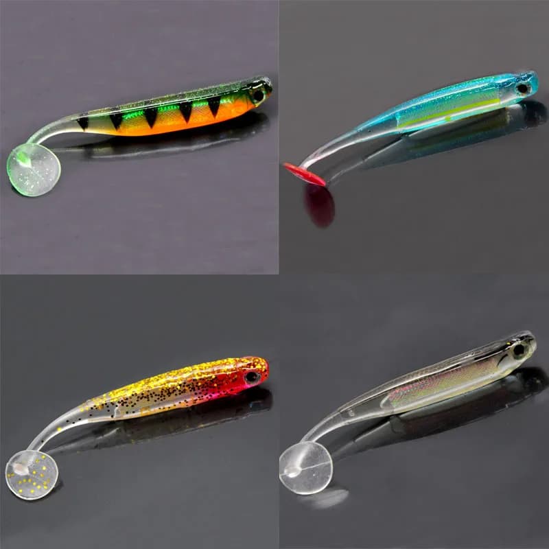 2 pièces/lot 7 cm/9 cm 2g/5g Wobbler leurre de pêche arc-en-ciel Shiner appât T queue bionique soupl