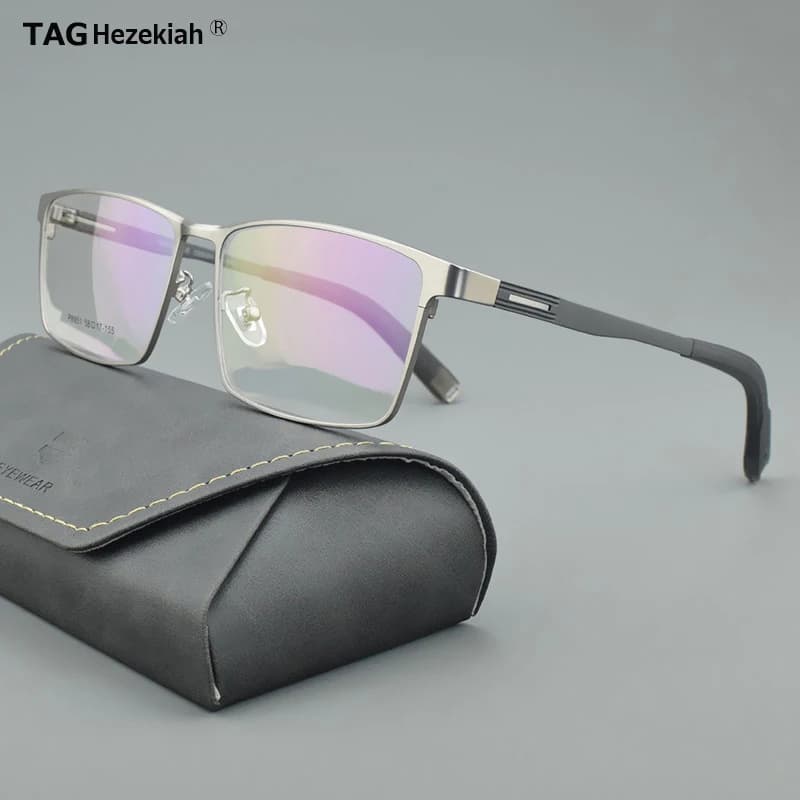Montures de lunettes en alliage de titane pour hommes, monture de lunettes de Prescription optique, 