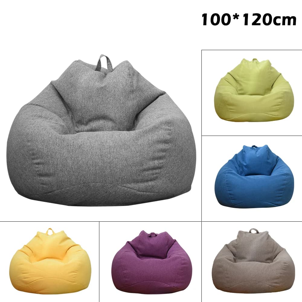 Canapés paresseux sans remplissage pour adultes, housse de chaise, chaise de sac de haricot, canapé,