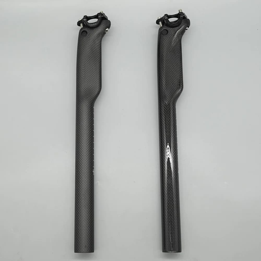 Tige de selle entièrement mate en Fiber de carbone 3K, pour vtt, vélo de route, pièces de vélo 27.2/
