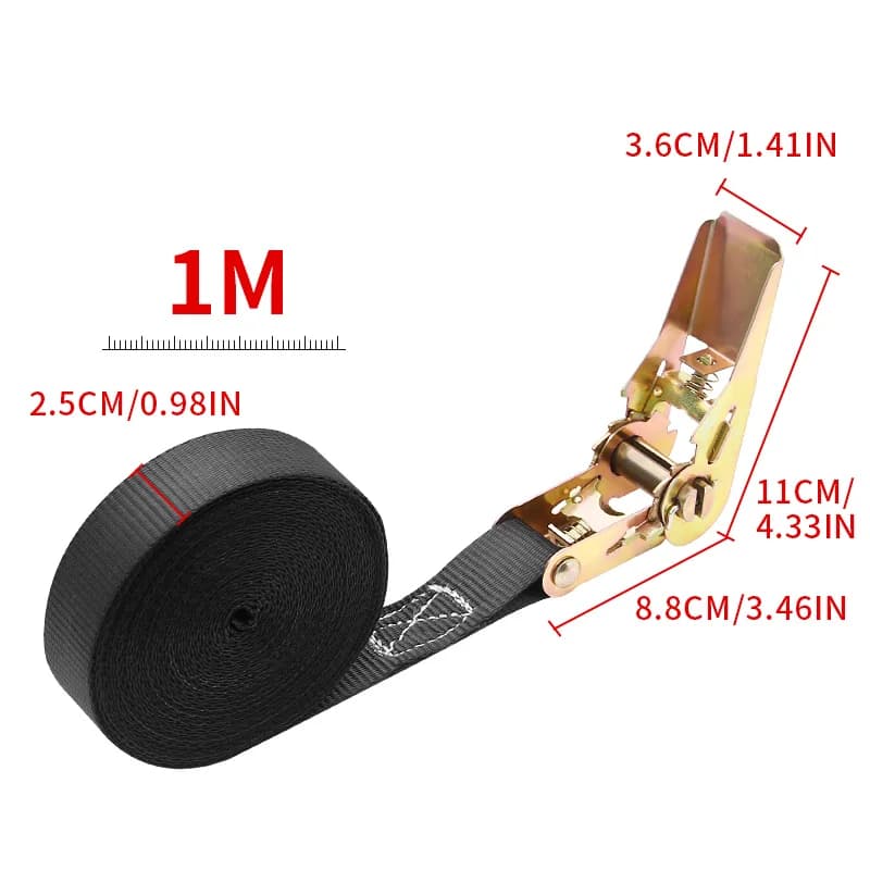 Sangle de fixation pour camion, petit tendeur à cliquet, tendeur de corde autobloquant, sangle d'emb