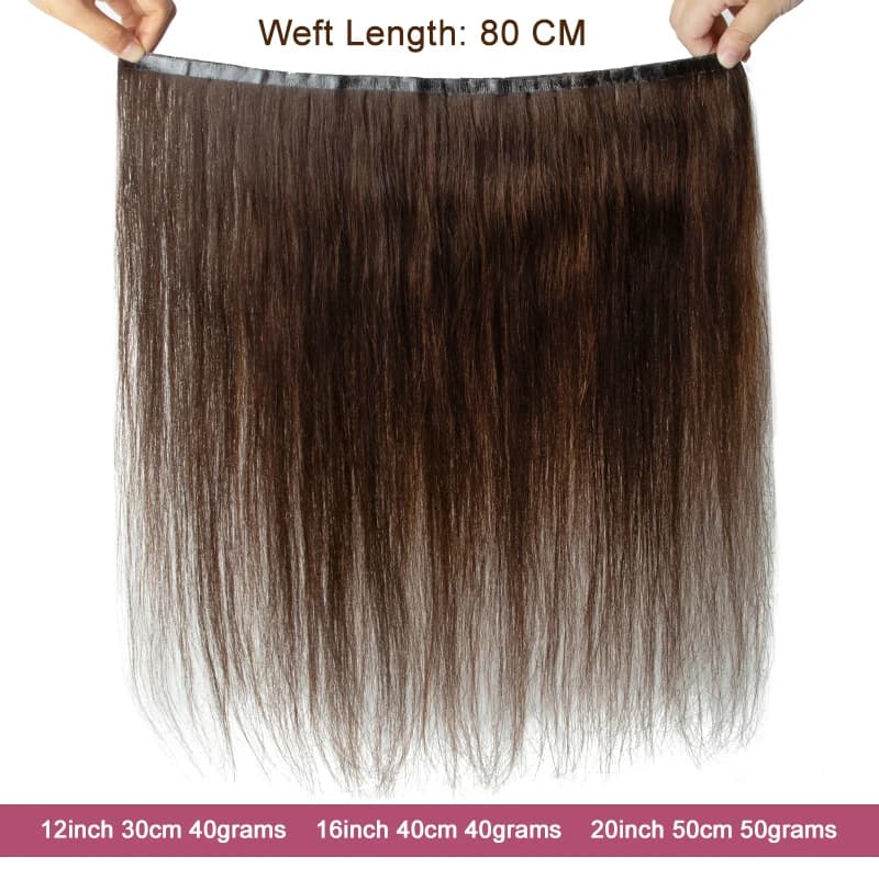 Trame de bande naturelle sans couture, longue bande de trame de peau en PU dans les Extensions humai