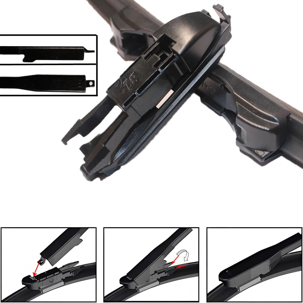 Brosses de voiture Double en caoutchouc, essuie-glace pour Mercedes Benz classe SLK R170 R171 R172 2