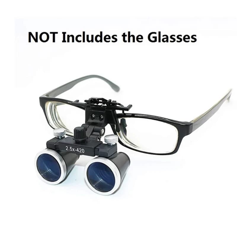 Loupes binoculaires 2,5X 3,5X, lunettes grossissantes avec clip pour lunettes, lentilles optiques pr