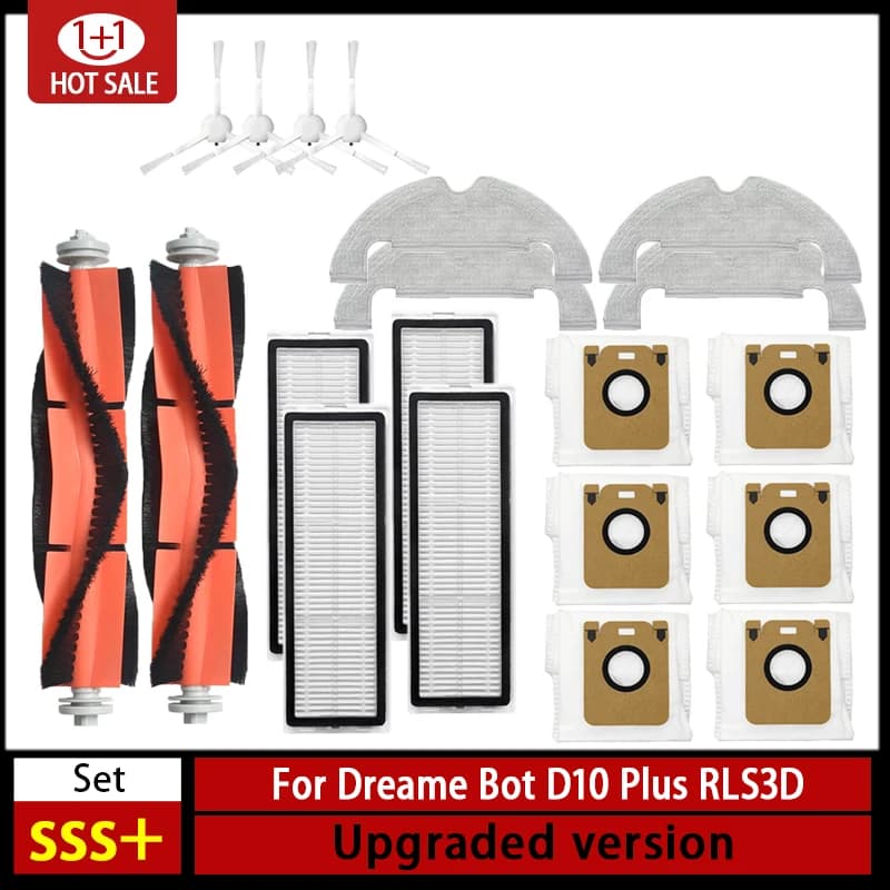 Pour accessoires Dreame Bot D10 Plus RLS3D Robot aspirateur filtre Hepa vadrouille brosse latérale p