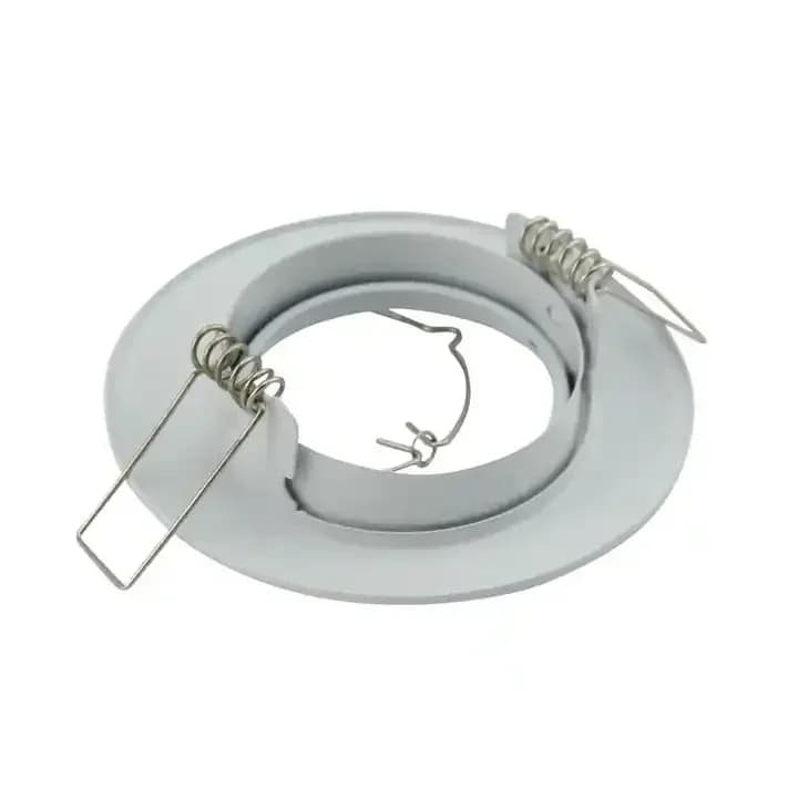 Spot lumineux LED encastrable noir/blanc, cadre de plafonniers ronds, supports de fixation réglables