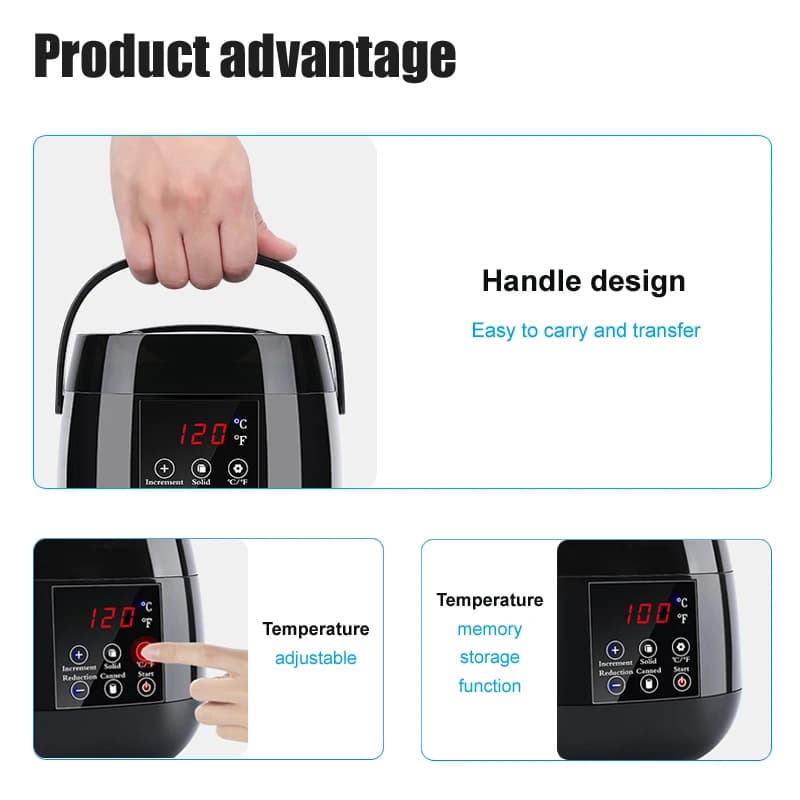 Chauffe-épilation professionnel, appareil de chauffage numérique, 500ml, pour épilation professionne