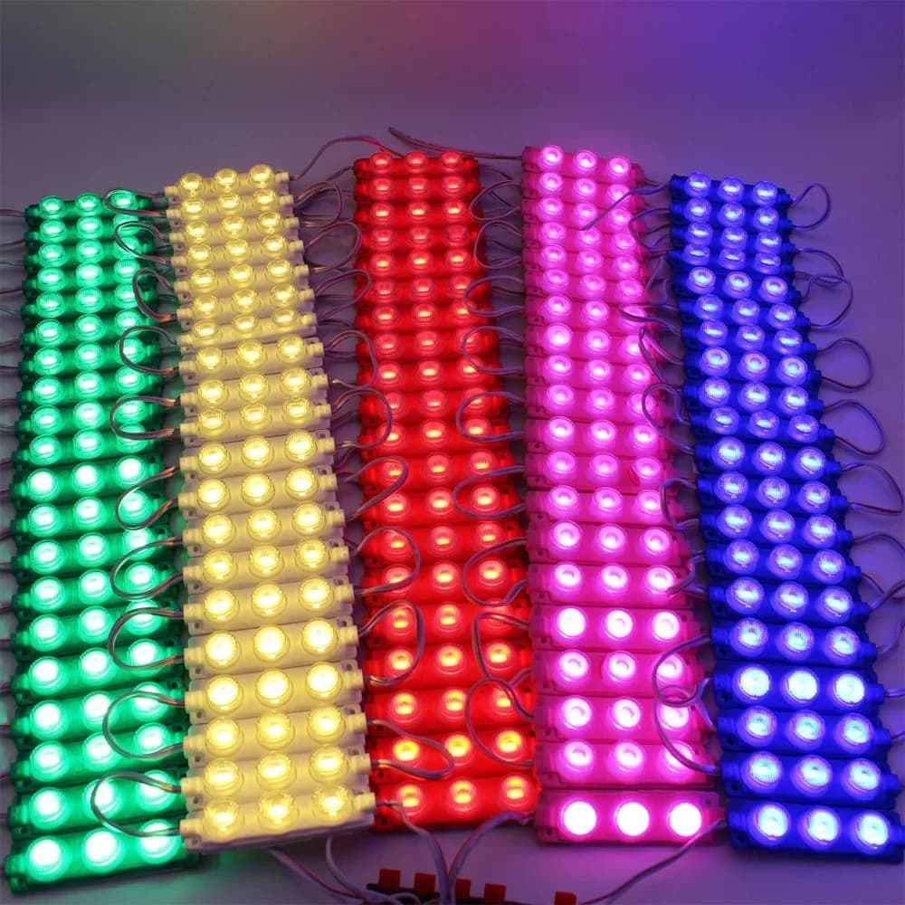 20 pièces Super lumineux 3 LED Module lumières 12V extérieur étanche pour magasin publicité panneau 