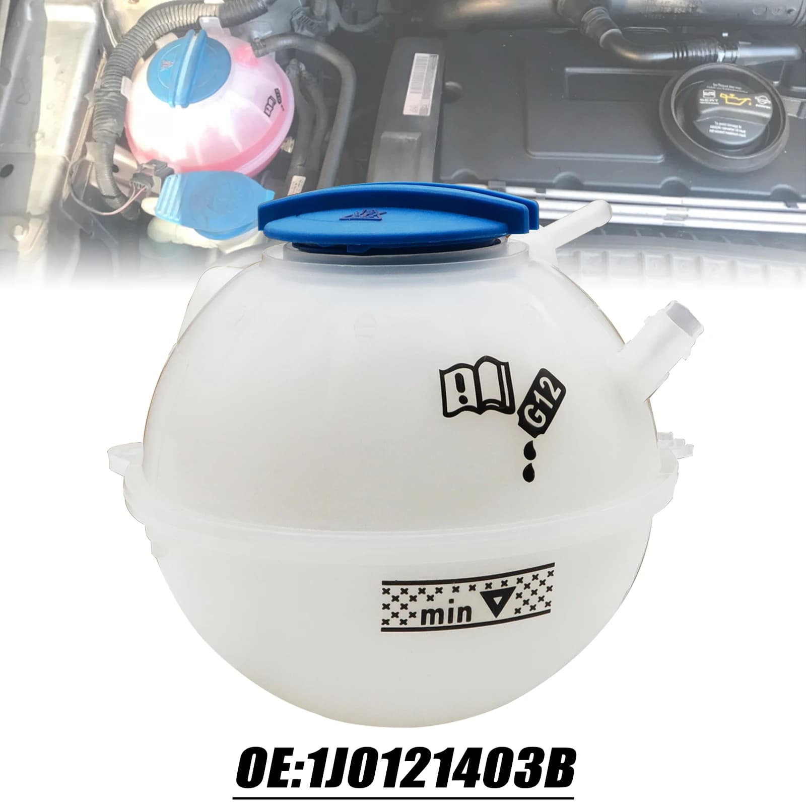 Réservoir d'expansion de bouteille de liquide de refroidissement de radiateur de moteur, pour VW Gol
