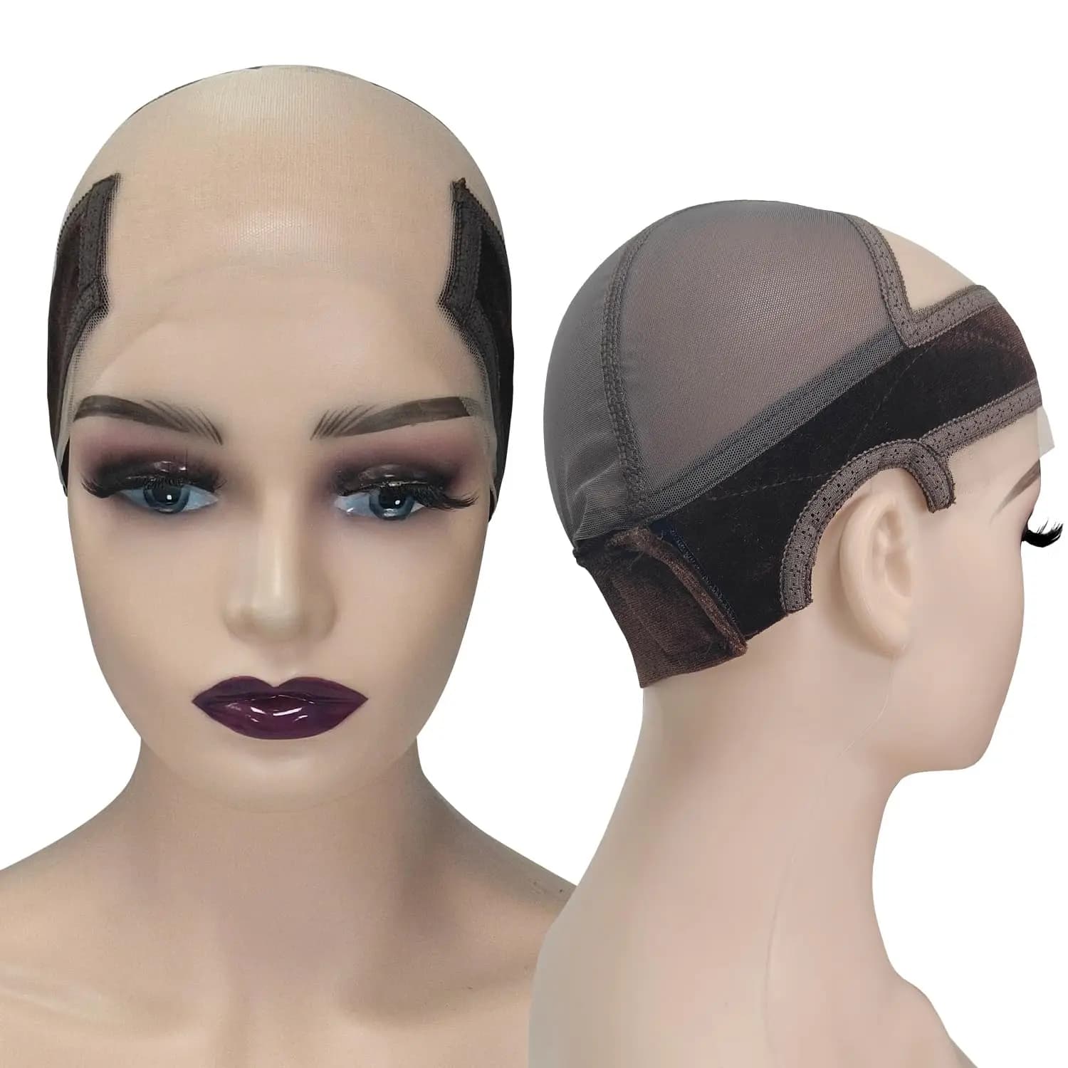 Gorra de agarre para peluca para mujer, réglable, mantiene las pelucas sin pegamento de forma segura