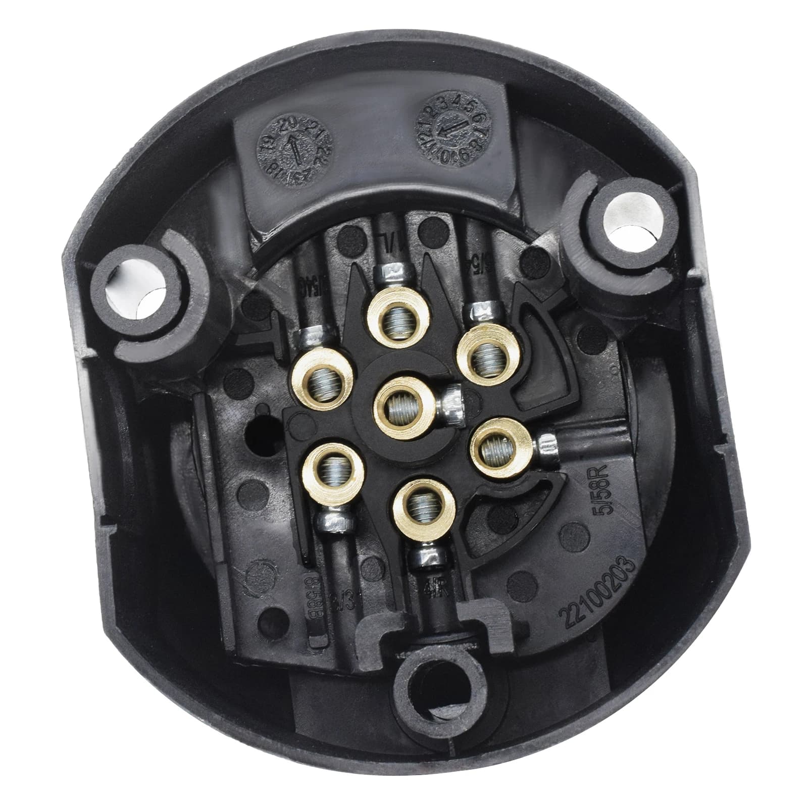 Prise de remorque européenne 7 broches 12V + adaptateur de connecteur électrique de barre de remorqu