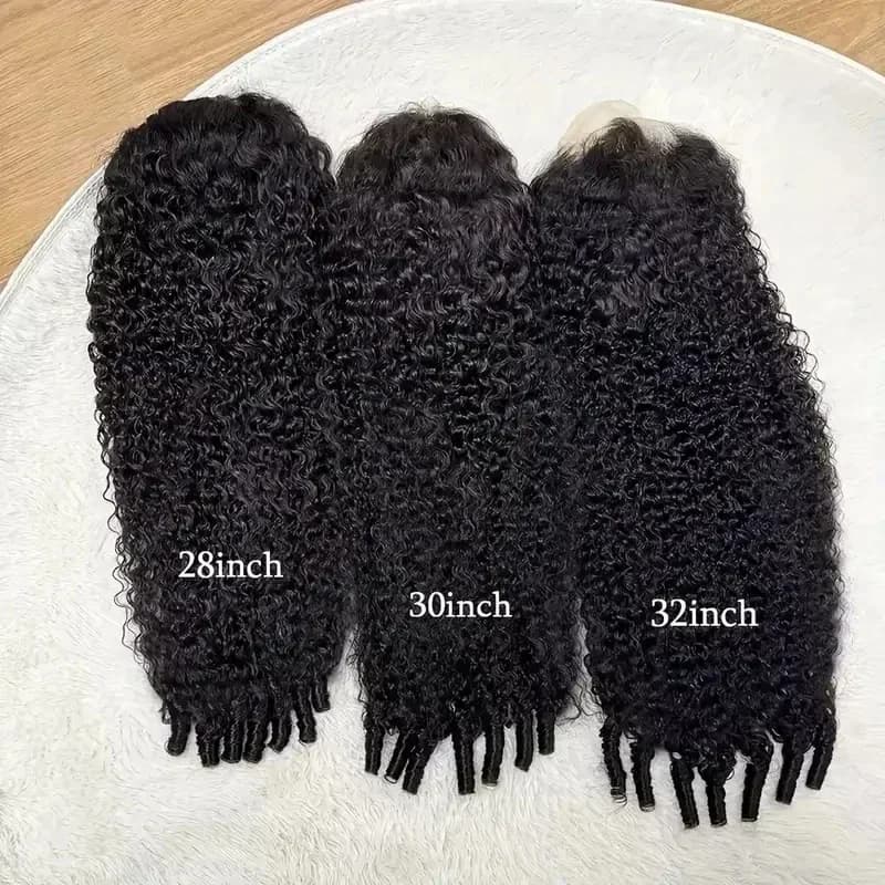 30 36 pouces birman bouclés 13x6 Hd dentelle avant perruque de cheveux humains 250 densité 13x4 dent