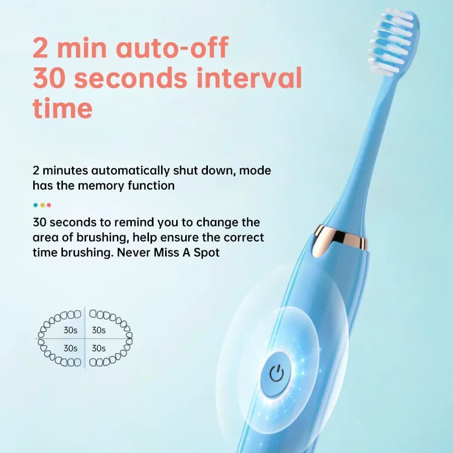 Brosse à dents électrique sonique automatique, Rechargeable, cheveux doux, étanche, brosse à dents U