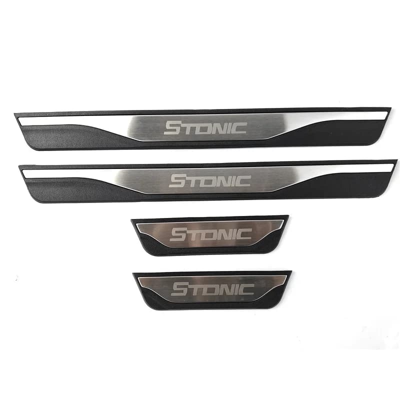 4 pièces/lot ABS acier inoxydable pour 2017-2023 KIA STONIC YB seuil de porte pédale bienvenue plaqu