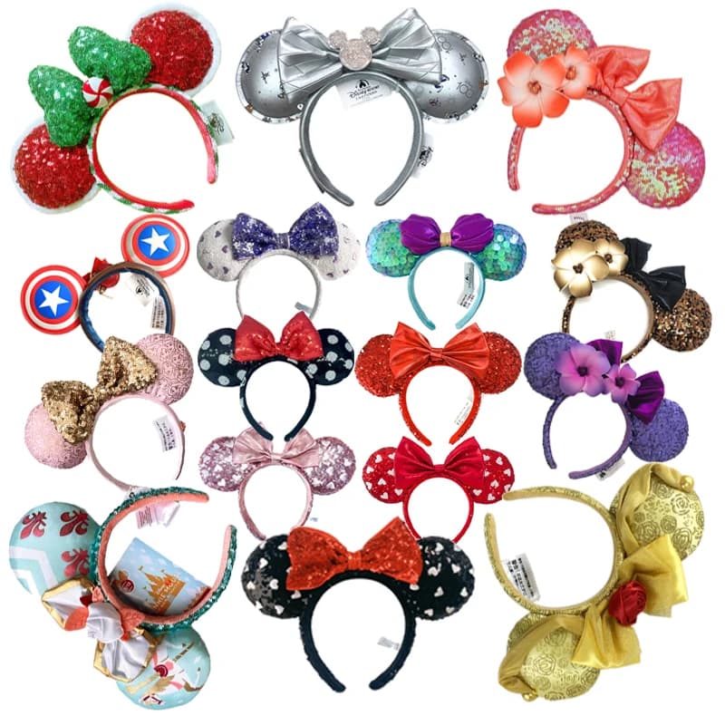 Disney Mickey bandeau arbre de noël beignet bandeau Peter Pan Cosplay bandeau Disneyland lettre band