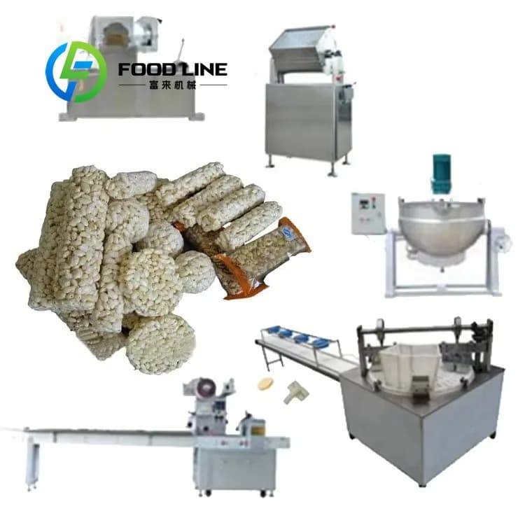 Barre de céréales entièrement automatique formant des boules de riz au sésame croustillantes faisant