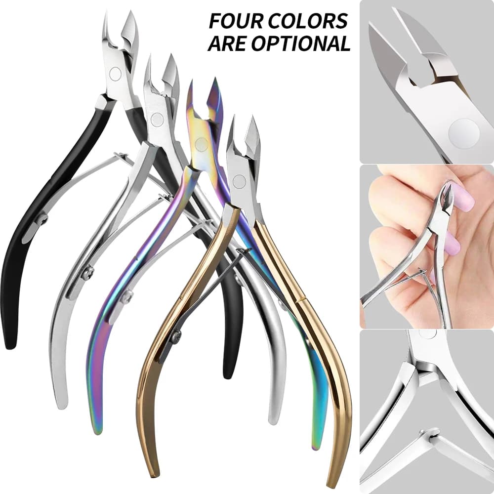 Coupe-ongles professionnel, ciseaux en acier inoxydable, dissolvant de peau morte, pédicure, pince à
