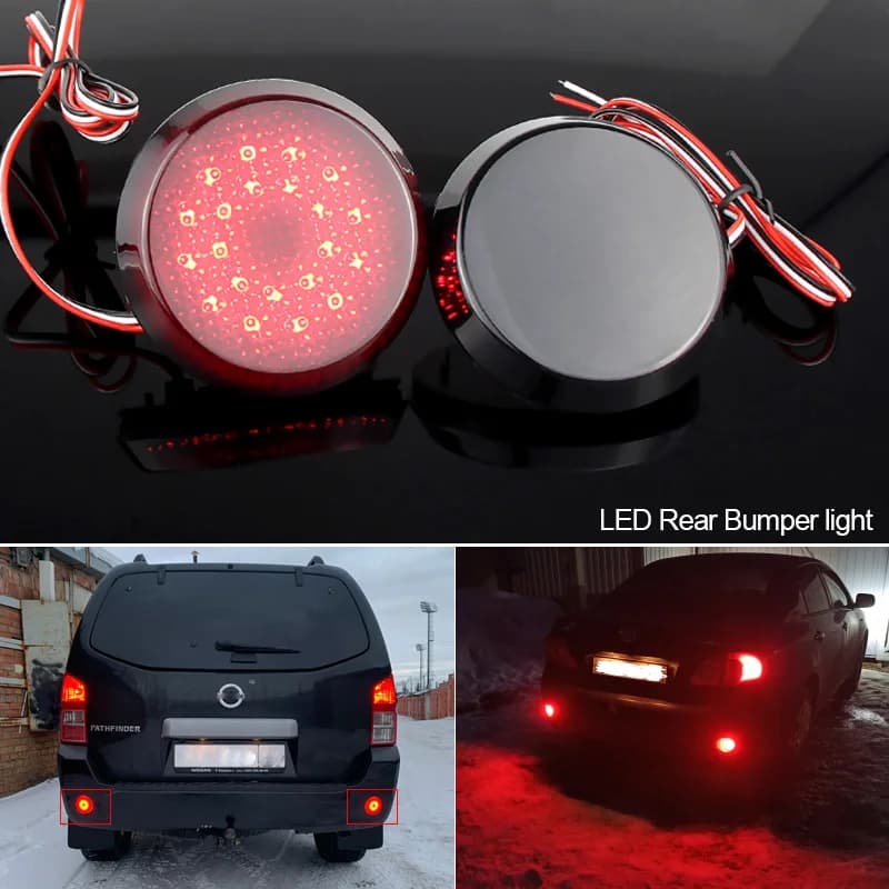 2 pièces LED feux réflecteurs de pare-chocs arrière pour Toyota Corolla 2008-2010 pour Nissan Qashqa