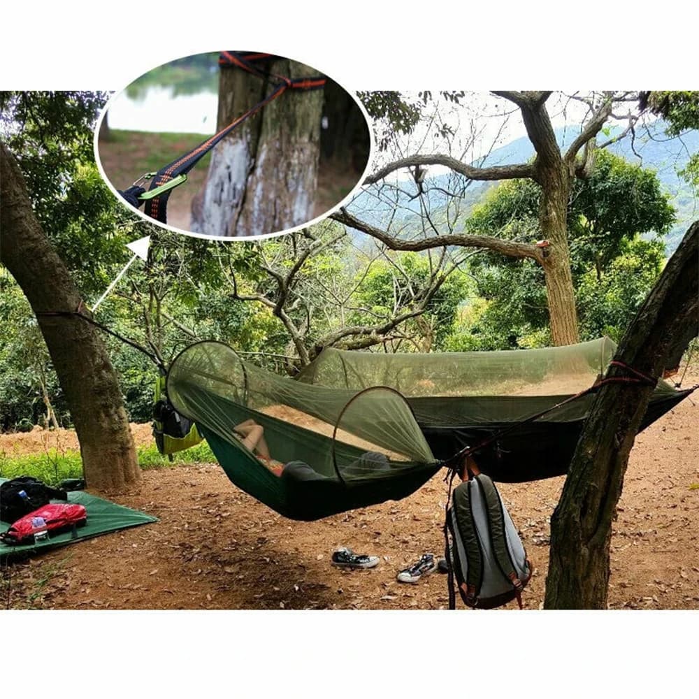 Sangles de hamac en nylon 100x2.5cm, 2/6 pièces, accessoire de camping ajustable pour jardin extérie