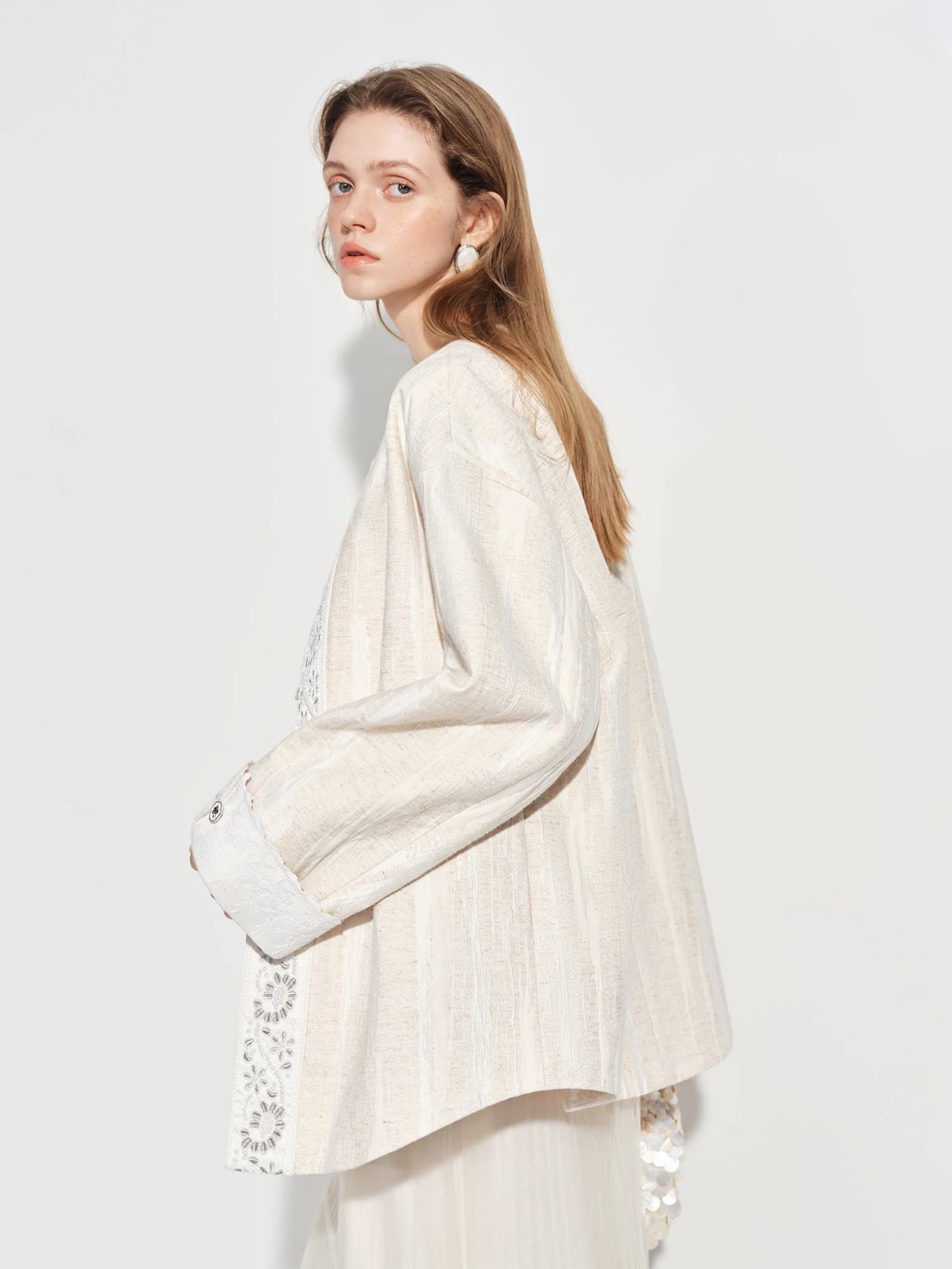 FSLE – veste en mélange de lin de Style chinois, nouvelle collection printemps 2026, nouvelle versio
