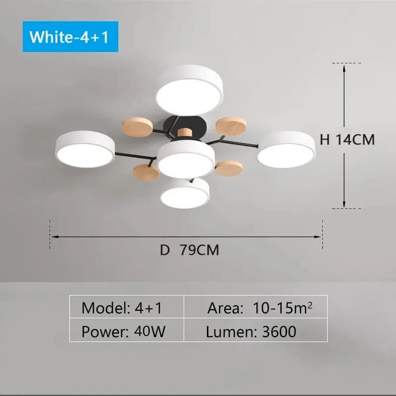 Plafonnier LED de 3 Couleurs Différentes, Luminaire Décoratif d'Nik, Idéal pour un Salon, une Chambr