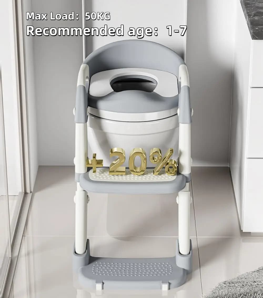 Siège d'entraînement de pot pour tout-petits 2 en 1 avec marches – Échelle de toilette antidérapante