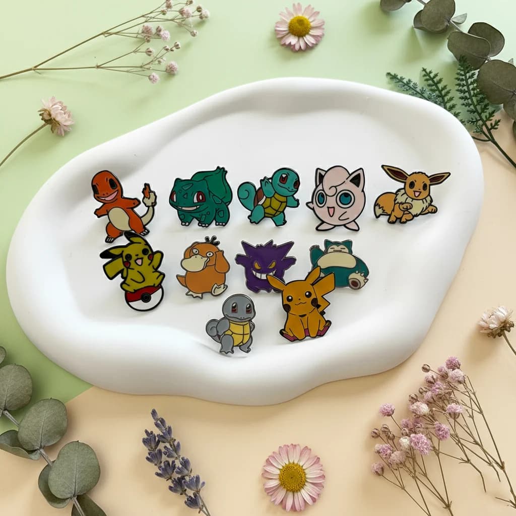 Ensemble d'épingles en émail Pikachu Gengar, 11 pièces, broches à bandes créatives pour sac à dos et