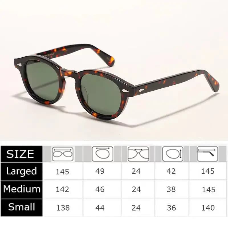 Lunettes de soleil polarisées Johnny Depp pour hommes et femmes, monture en acétate, marque de luxe,