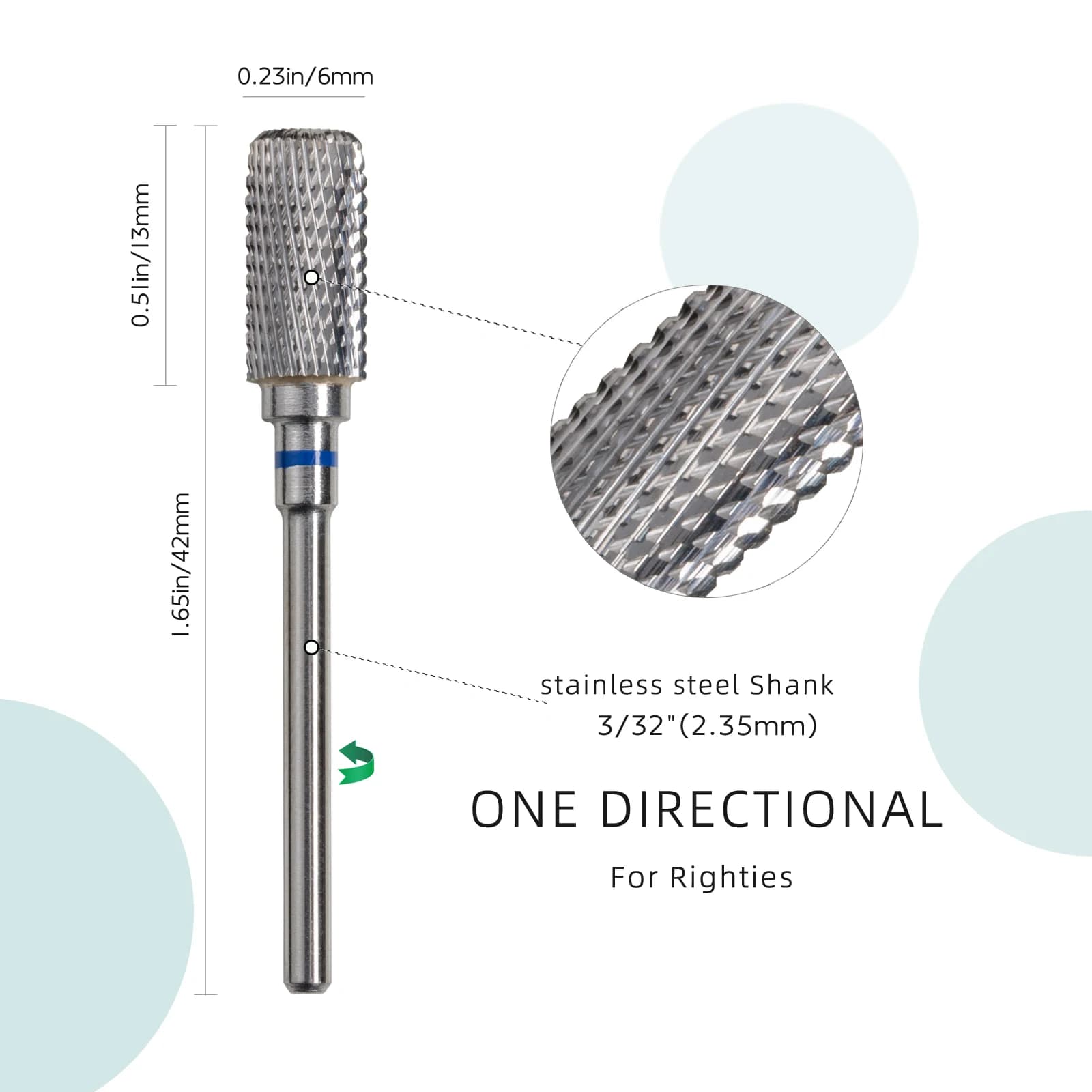 HYTOOS forets à ongles de sécurité 13mm baril anti-poussière D4S forets en carbure pour droitier pou