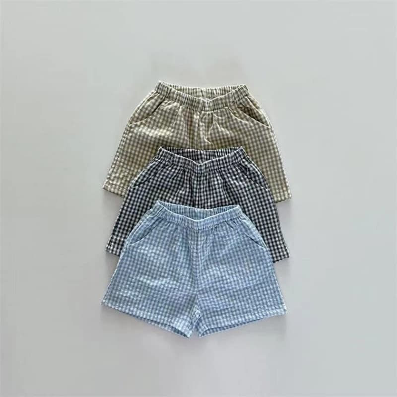 TZ2624 – ensemble veste et short à col montant à carreaux pour enfants, vêtements de Protection sola
