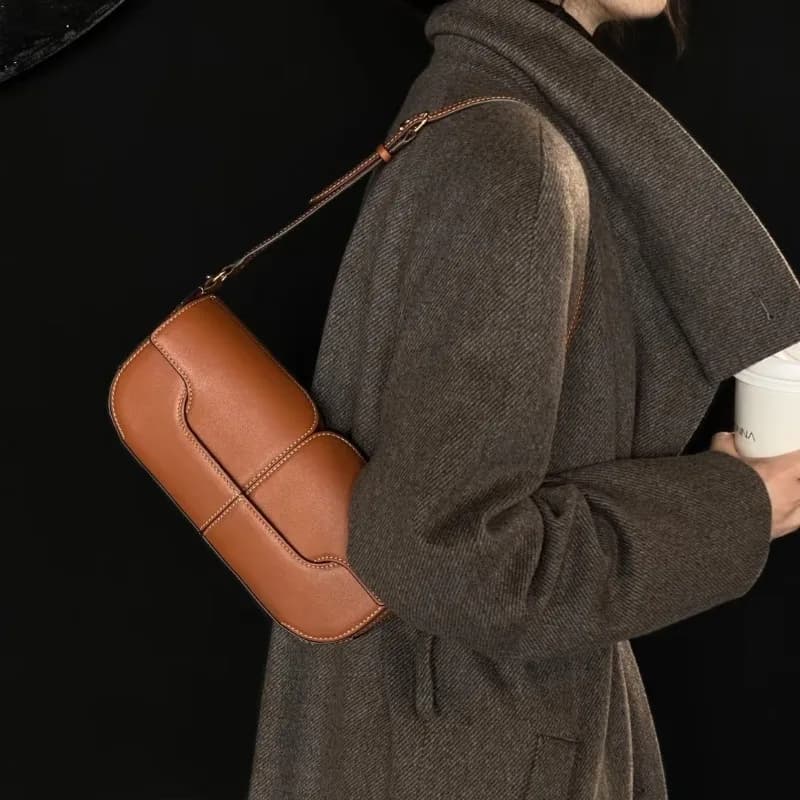 Sac à main unisexe en cuir véritable pour femme, modèle 2026, idéal pour le travail, les trajets quo