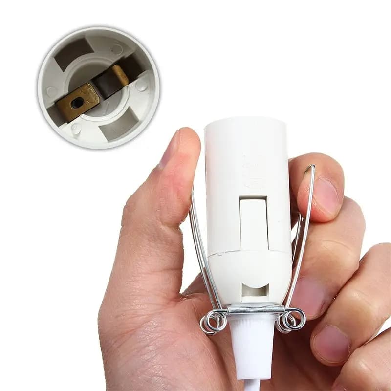 Base de lampe 1.8m, support E14, câble d'alimentation avec ampoule led T20, cordon de variateur de p