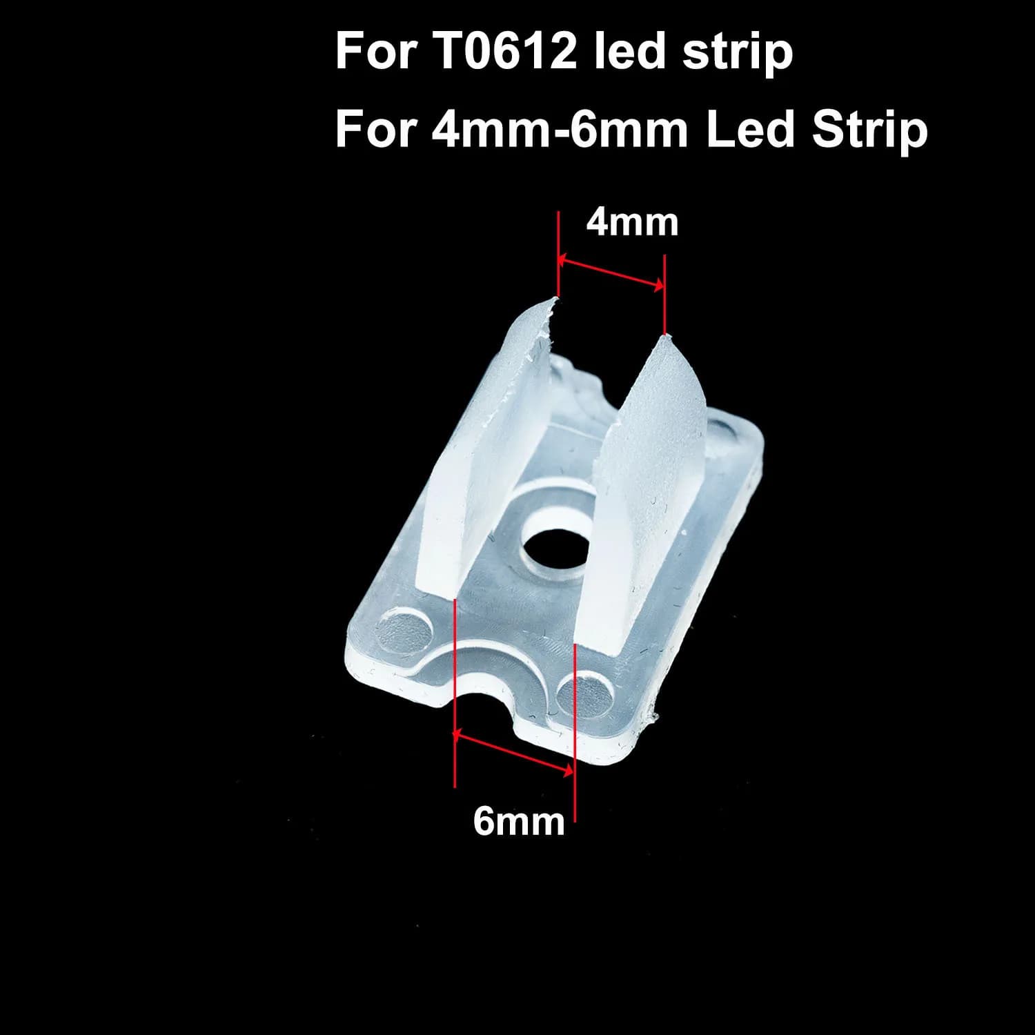 Clip de bande néon 6x12mm / 8x16mm 12mm 15mm, fixation de connecteur LED, Clips de montage en plasti