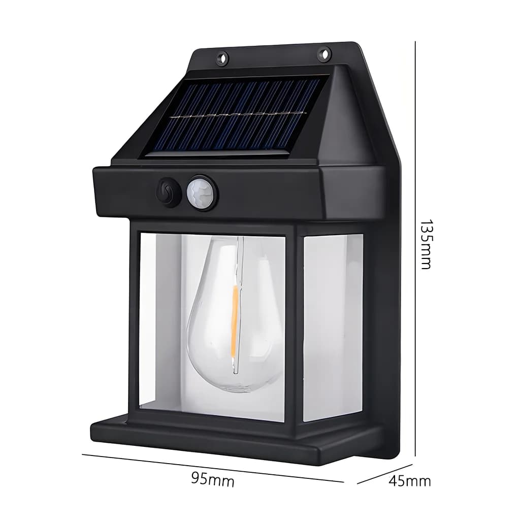 Lampe murale LED solaire extérieure étanche, lampe solaire puissante avec capteur de lumière pour la