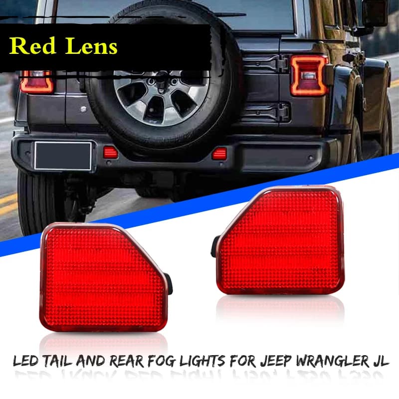 Réflecteur de pare-chocs arrière de voiture à LED rouge, feux arrière et feux de freinage, phares an