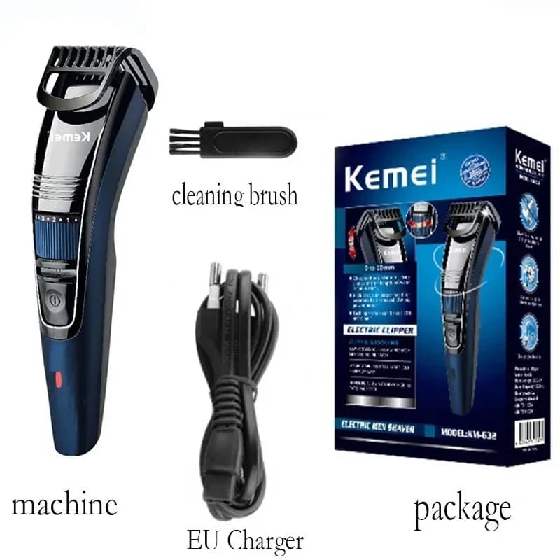 Kemei 632-Tondeuse à barbe réglable pour hommes, 0.5-10mm, aste, moustache, cheveux stubble, machine