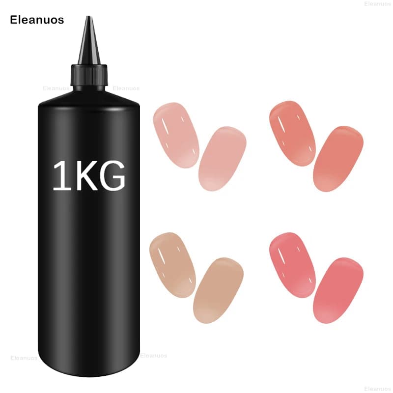 Eleanuos vente en gros 1 kg sans lingette couche de finition Super qualité tremper UV LED Base en ca